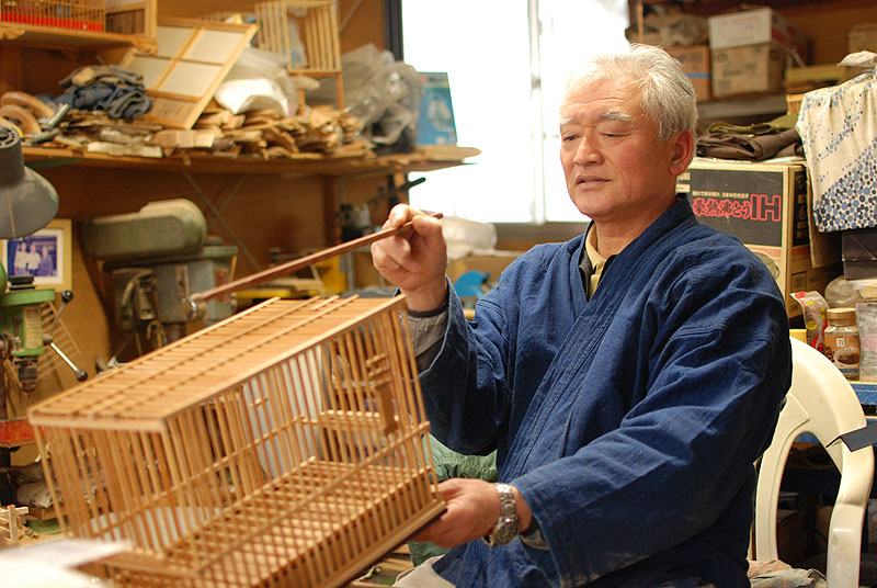 手作り竹ひご製鳥かご - 鳥用品